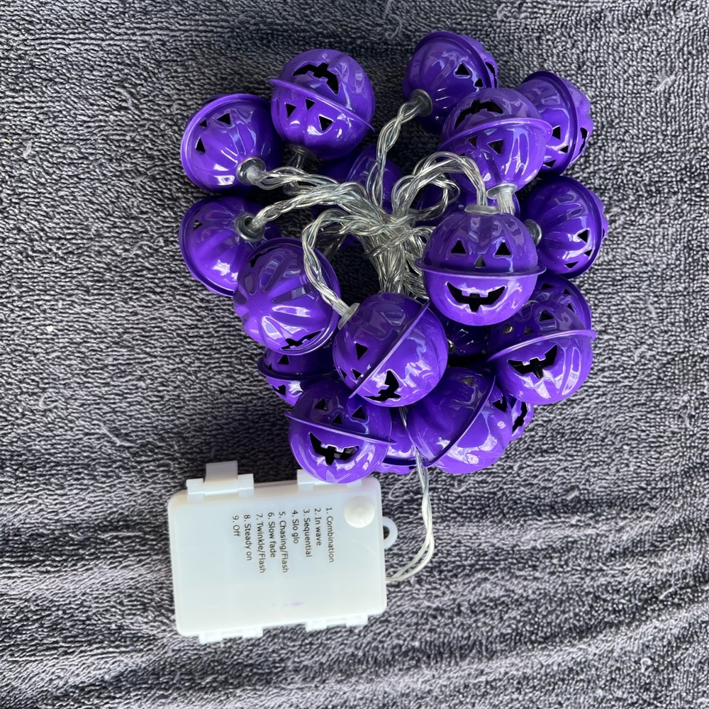 Halloween purple LED string lights